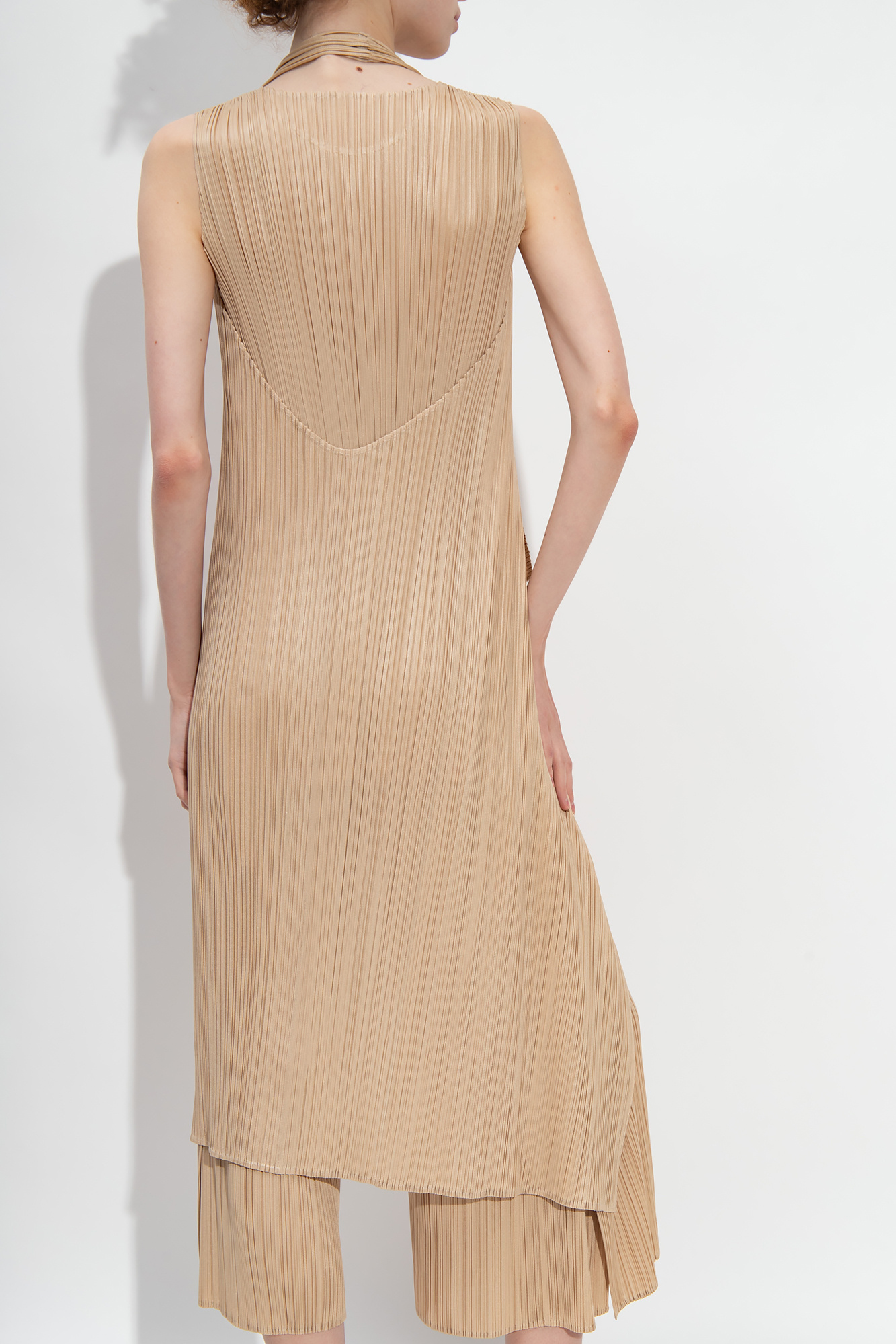 Issey Miyake Pleats Please Long pleated vest